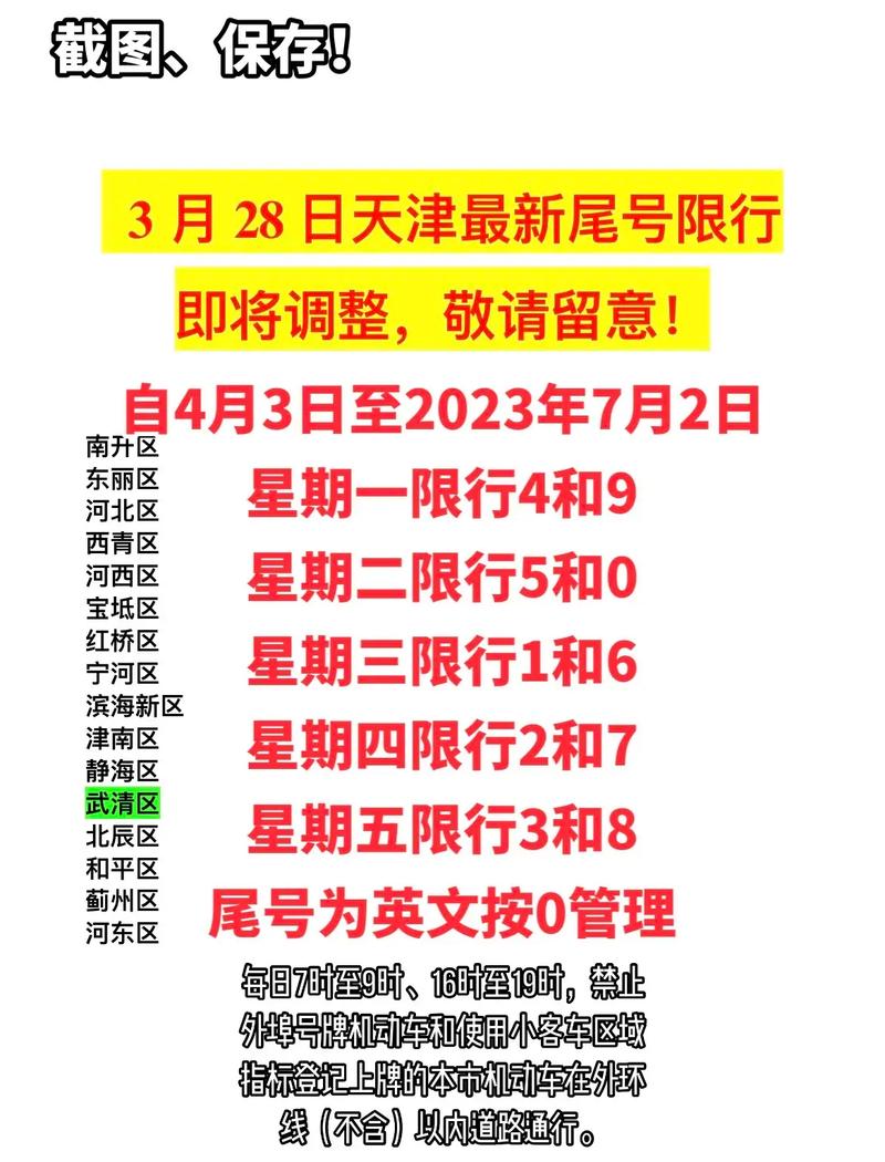 【天津限号高峰期时间表，天津限号高峰期时间表图片？】-第3张图片-创耀新闻网